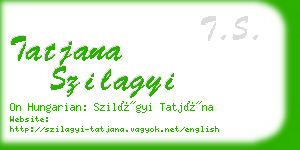 tatjana szilagyi business card